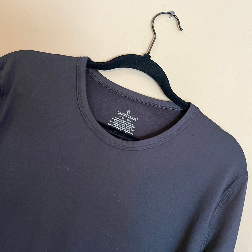 Cuddl Duds Stay Warm Long Sleeve Base Layer Top Charcoal Gray XXL Mens Shirt